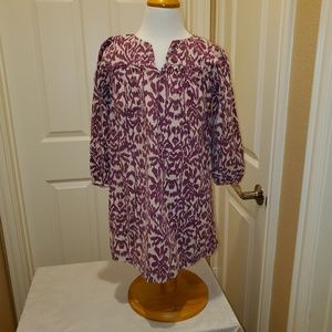 Peek Purple and White Kids Casual Dress